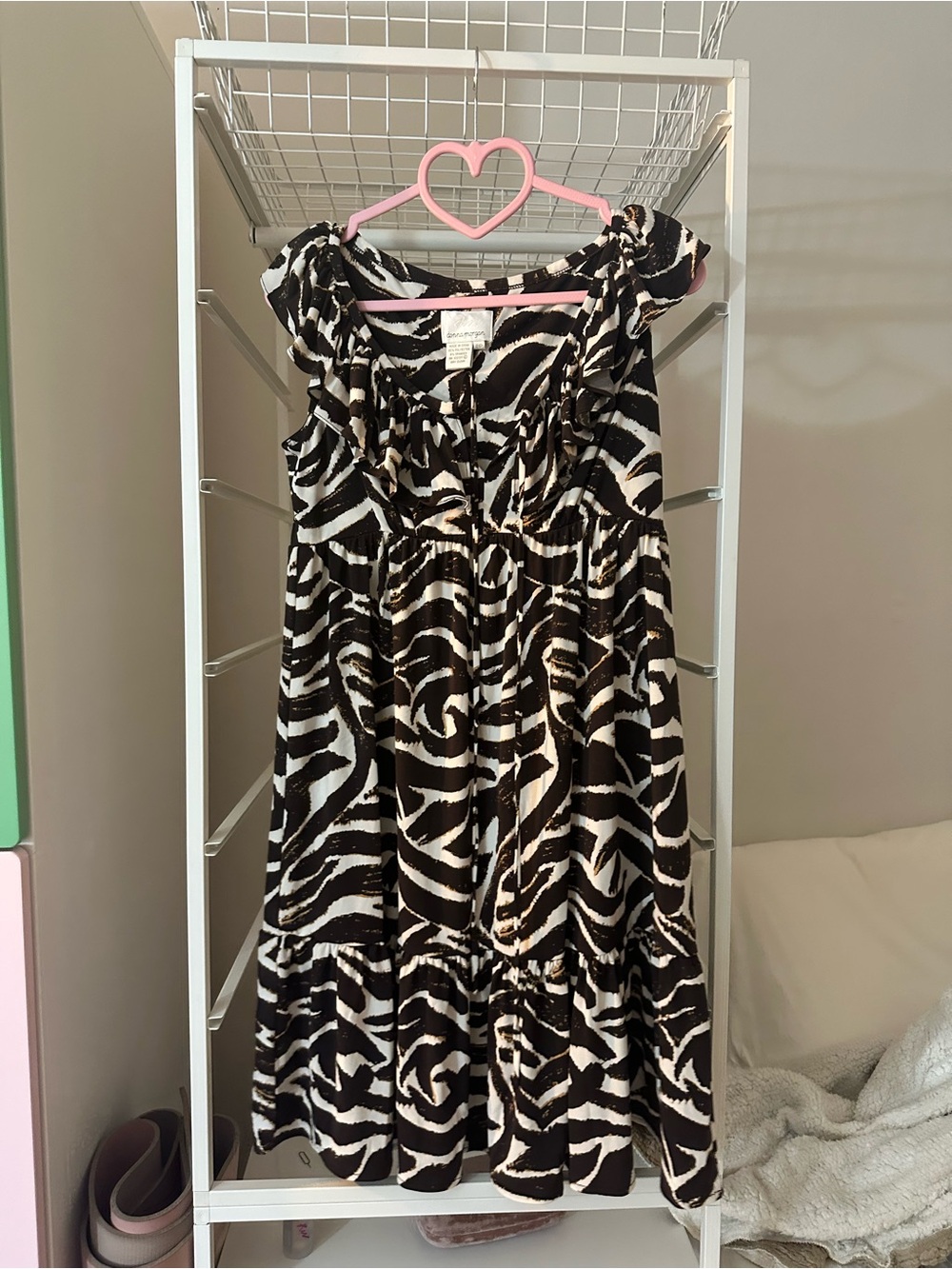 Donna Morgan Black and White Zebra Print Dress